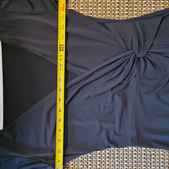 Sexy Faux Wrap Black Dress - Picture 7 of 12